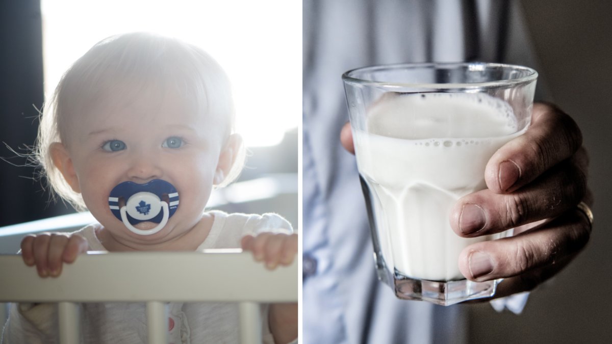Barnmat kan innehålla mjölk.